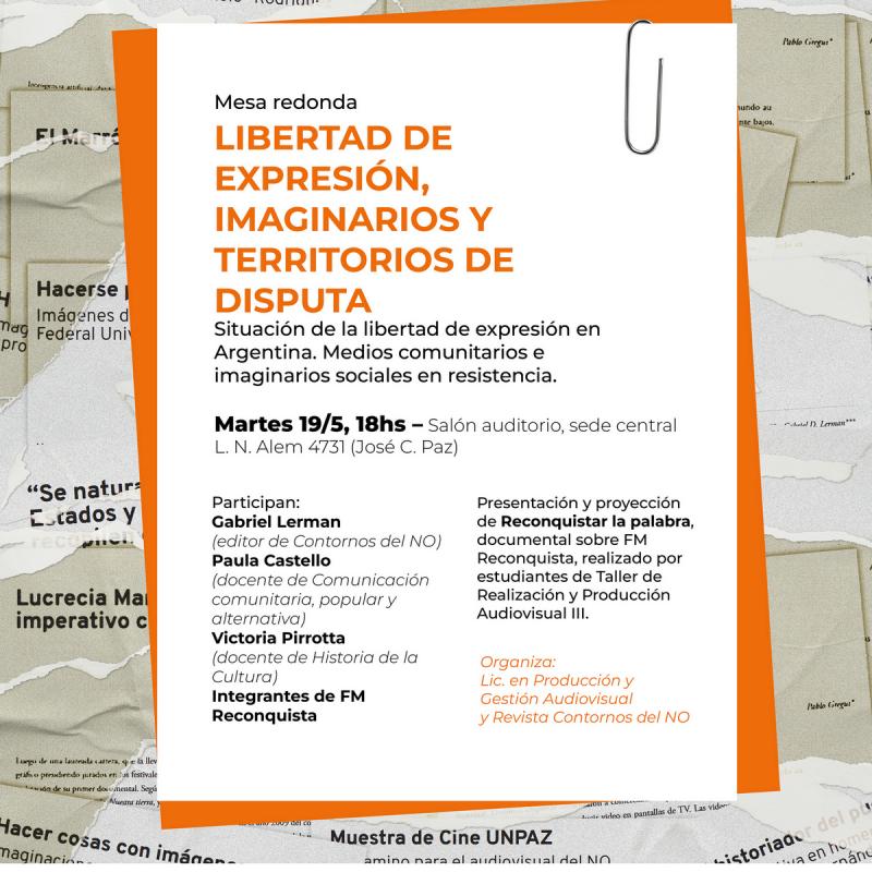 Mesa redonda “Libertad de expresión, imaginarios y territorios de disputa”